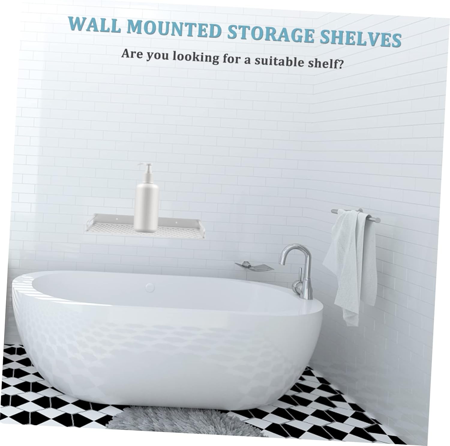 FOYTOKI Aluminum Shower Shelf for Home Hotel Bathroom Use