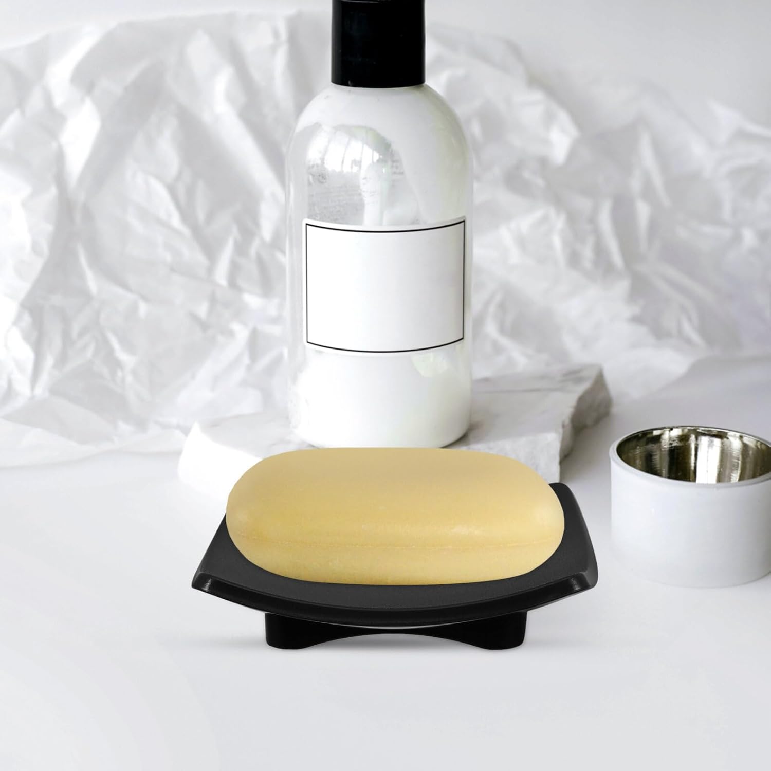 Cabilock Curved Soap Tray Reusable Bar Holder for Bathroom