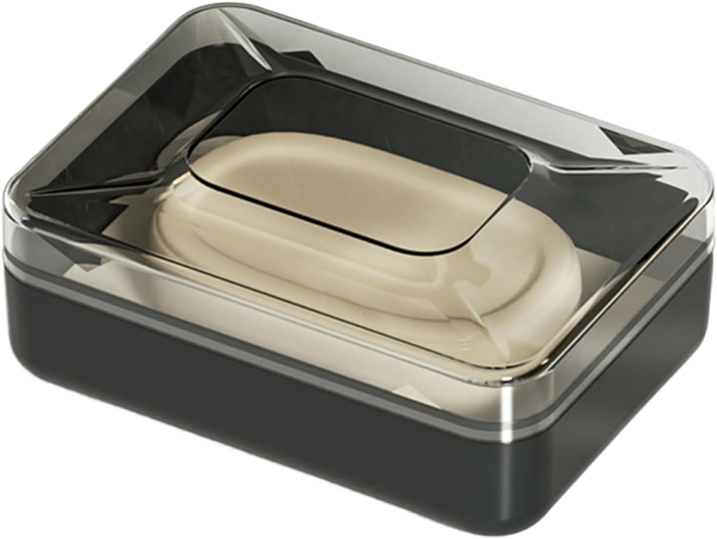PET Soap Dish with Drain and Lid