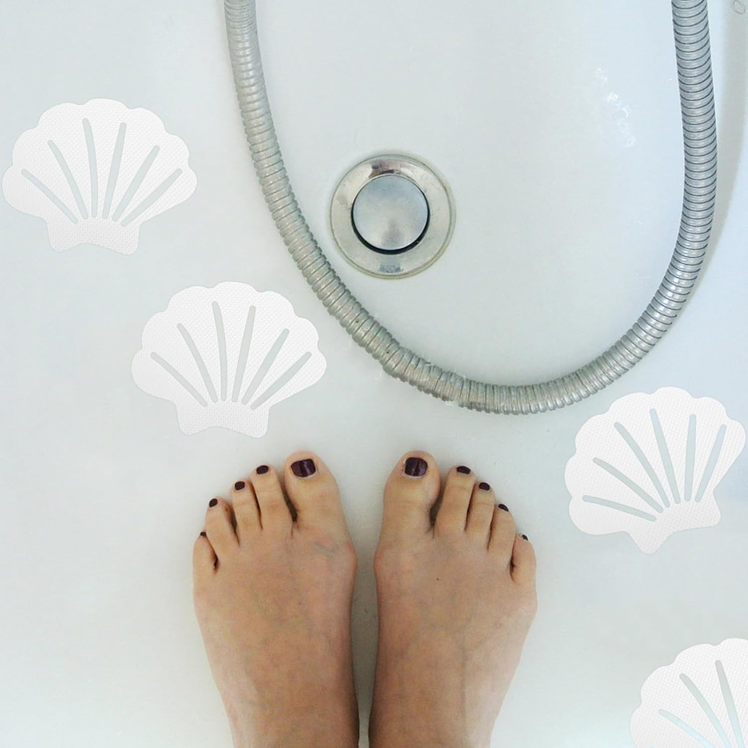 Shell Shaped Anti-Slip Bathtub Stickers 12 Pack