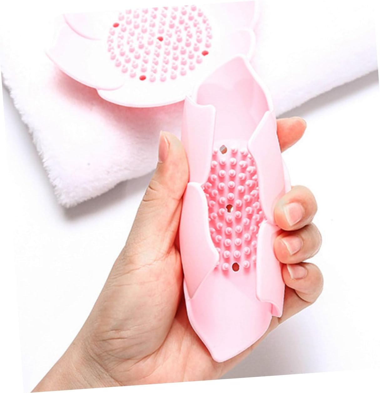 2PCS Silicone Soap Holders with Drainage Design