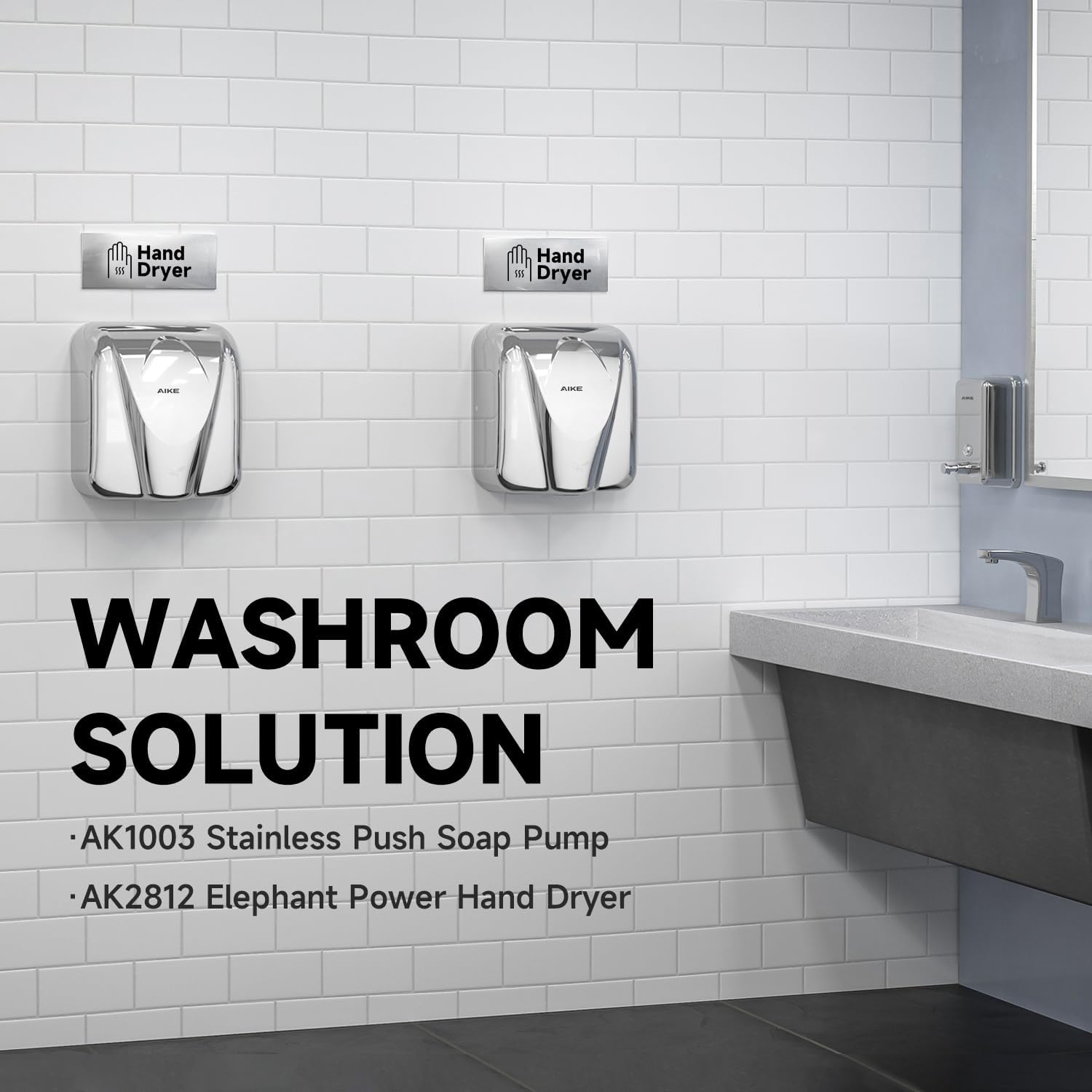 AIKE Elephant Power Hand Dryer High Speed Auto Warm