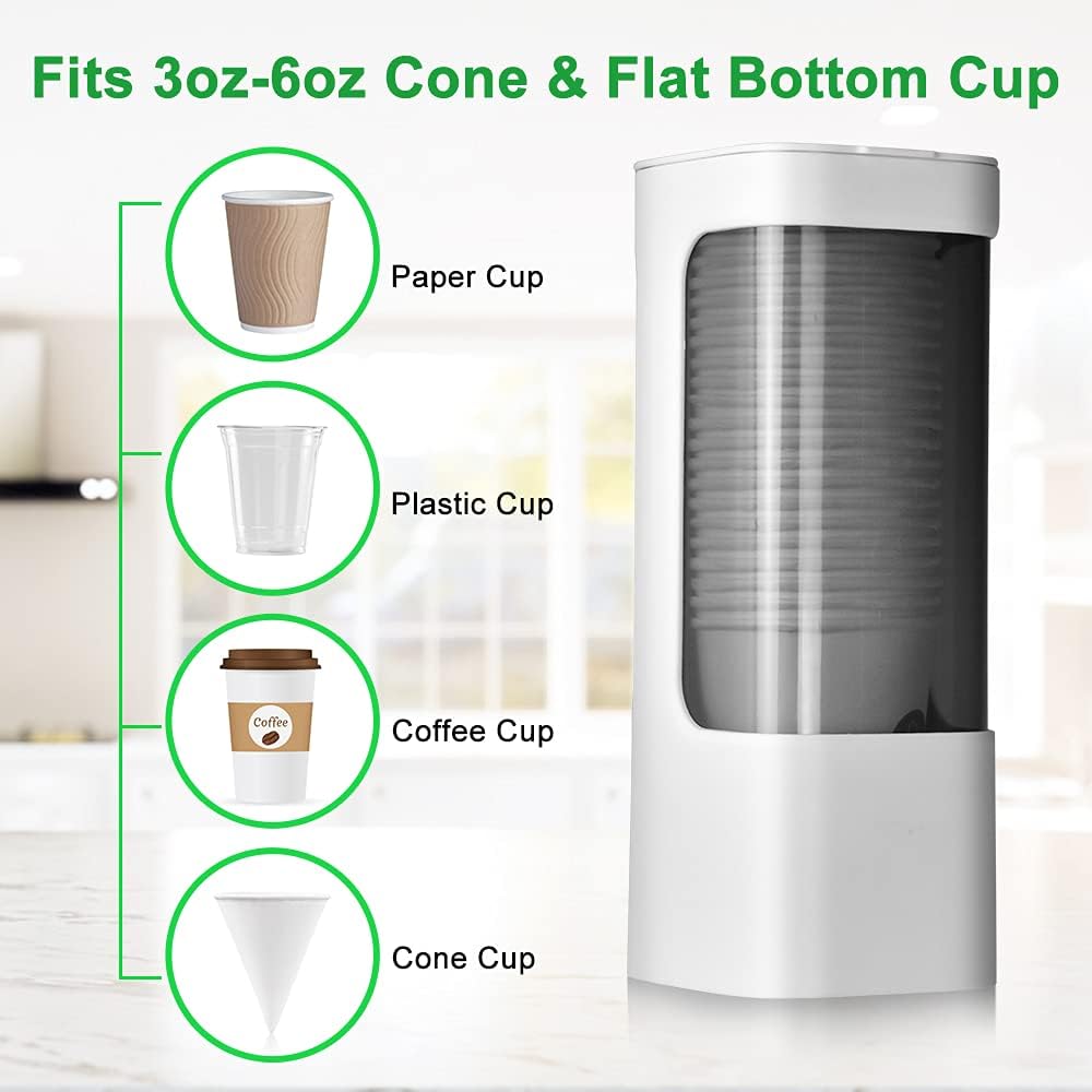 Haqaf Wall Mounted Cup Dispenser for Home Office and Gym