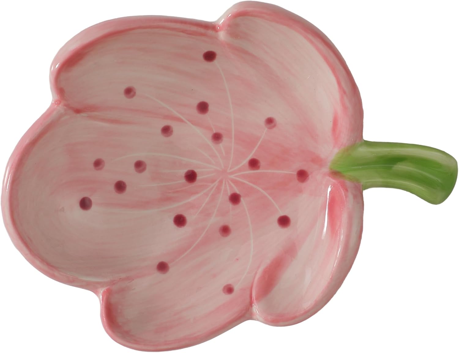 Ankah Decorative Ceramic Soap Dish Butterfly Shape Pink