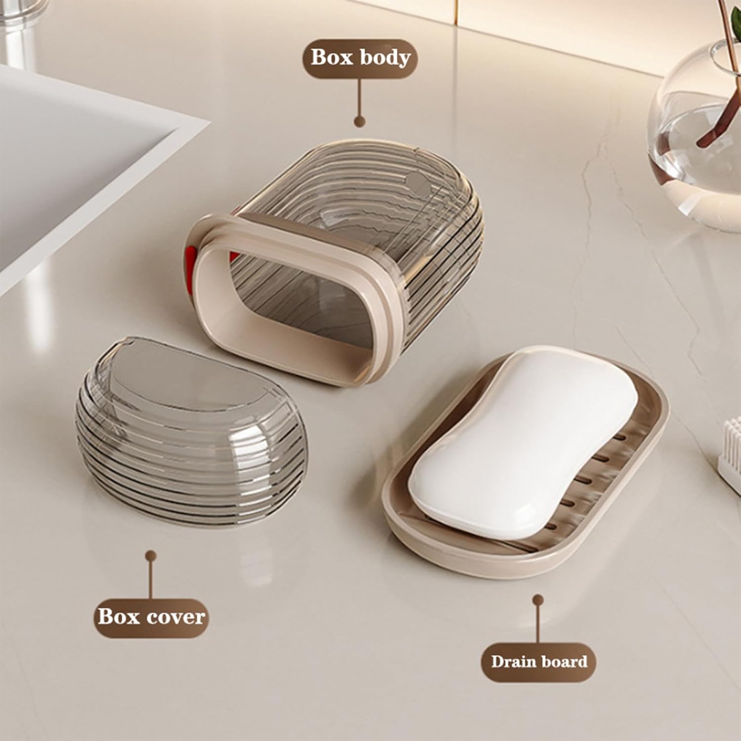 YAMSLAM Travel Soap Box with Leak Proof Bag