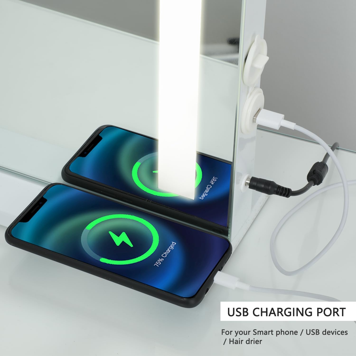 LEINASEN Hollywood Vanity Mirror with 3 Modes and USB Charging
