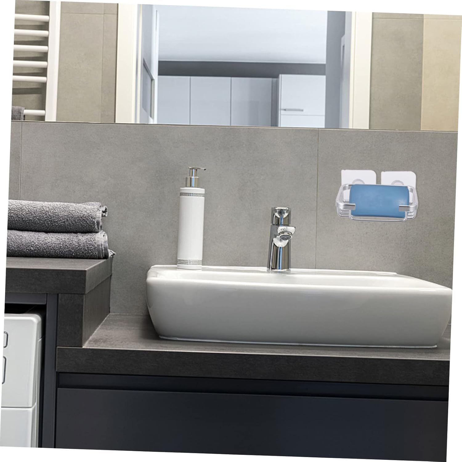Luxshiny Aluminum Soap Dish Holder with Drain