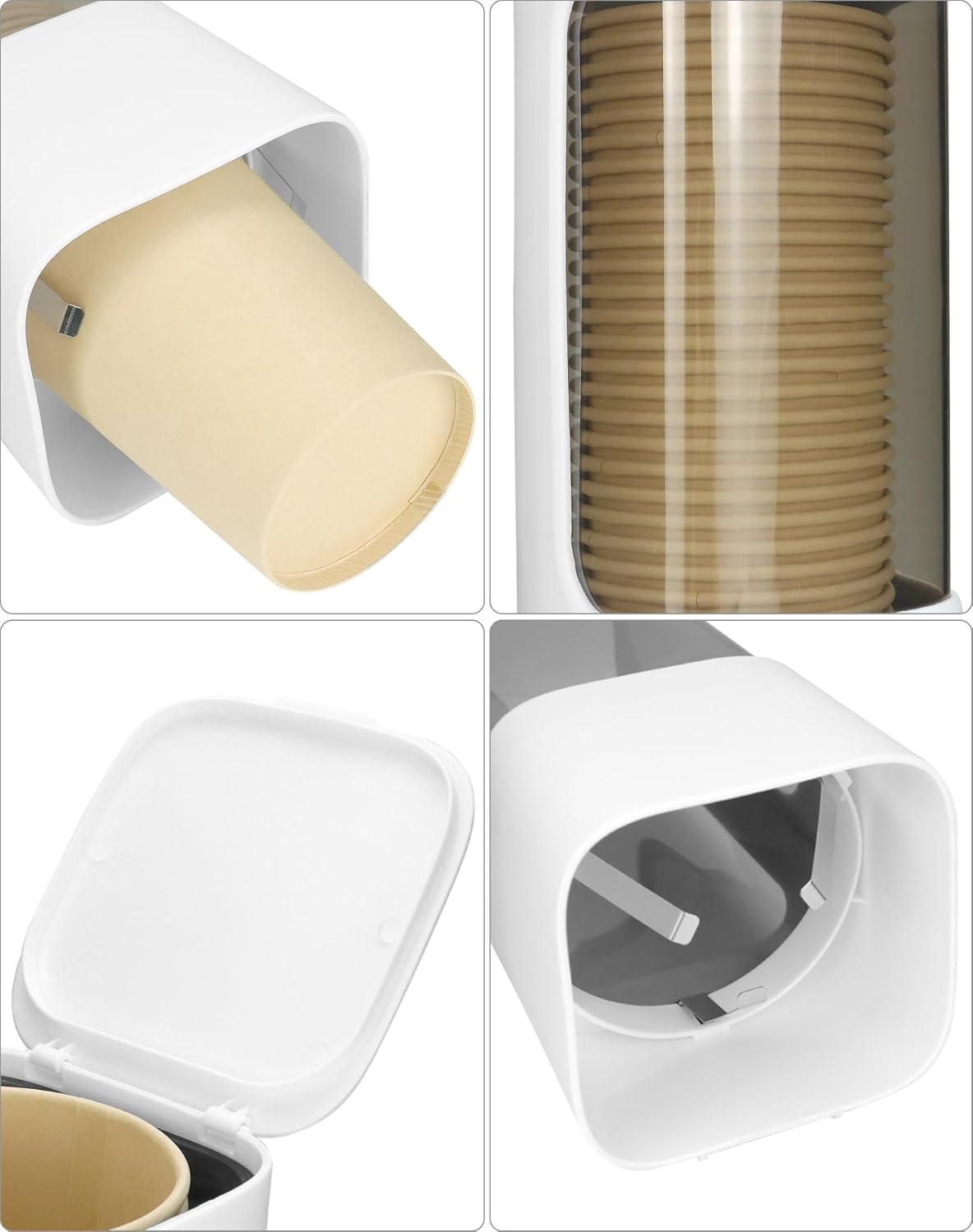 QWORK Wall Mount Paper Cup Dispenser 2 Pack 3-5oz