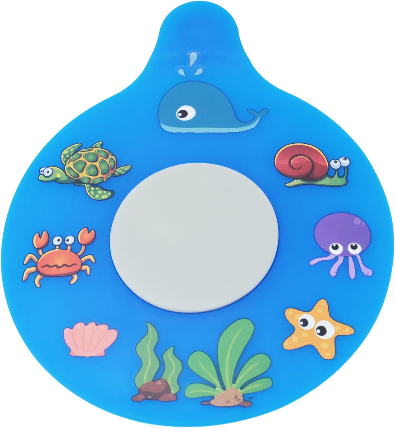 Yueton Blue Silicone Bath Drain Stopper with Cute Cartoon Design