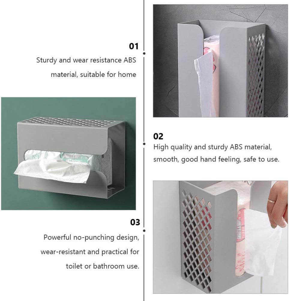 Alipis 1PC Bamboo Toilet Paper Holder Storage Box