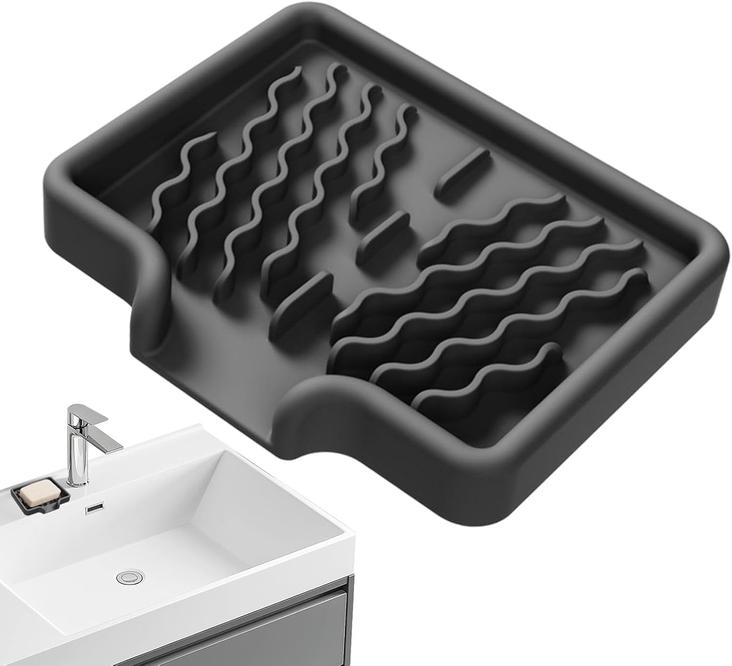 Huvqianu Soap Dish with Drainage and Non-Slip Design