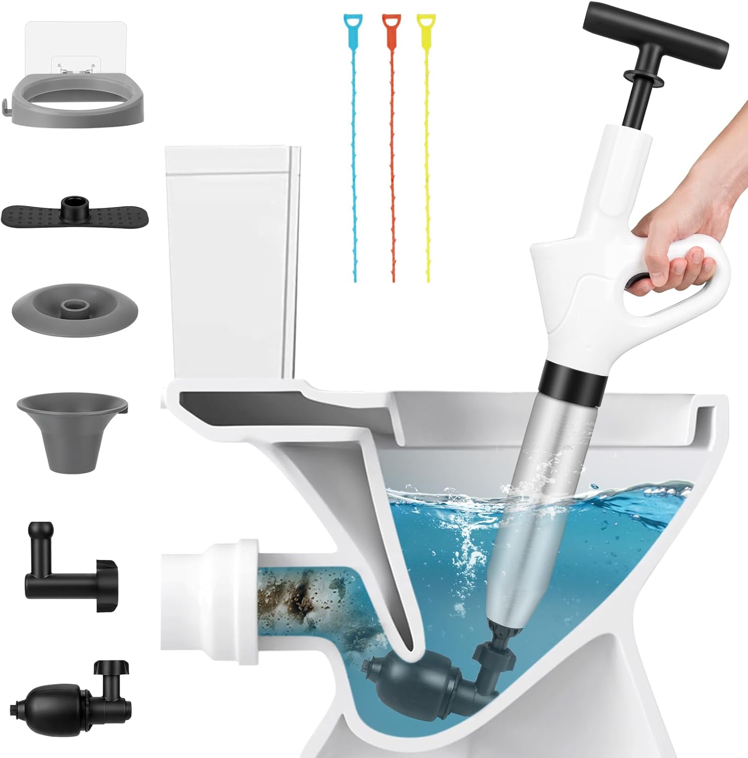 Tanzfrosch High Pressure Toilet Air Plunger Blaster