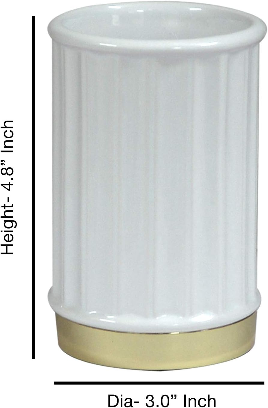 nu steel PAN5H Panache Ceramic Tumbler - White Gold Finish