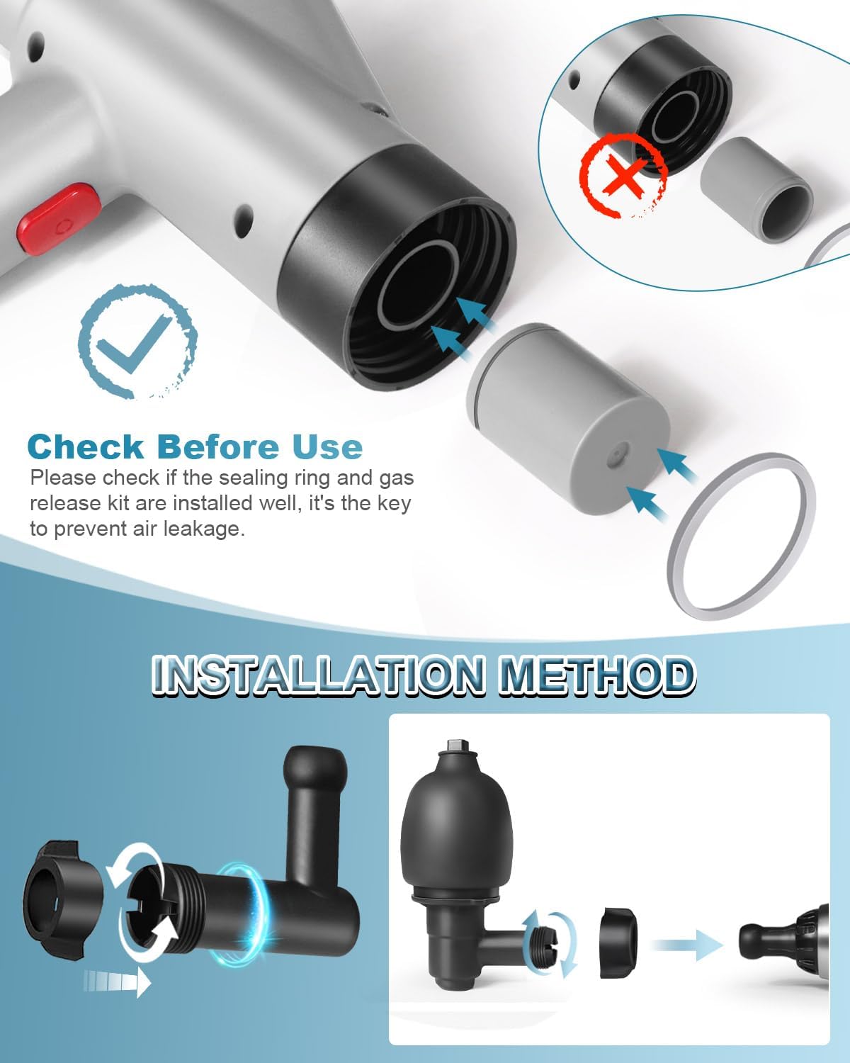 LIVEHITOP High-Pressure Toilet Plunger with Air Drain Clog Remover