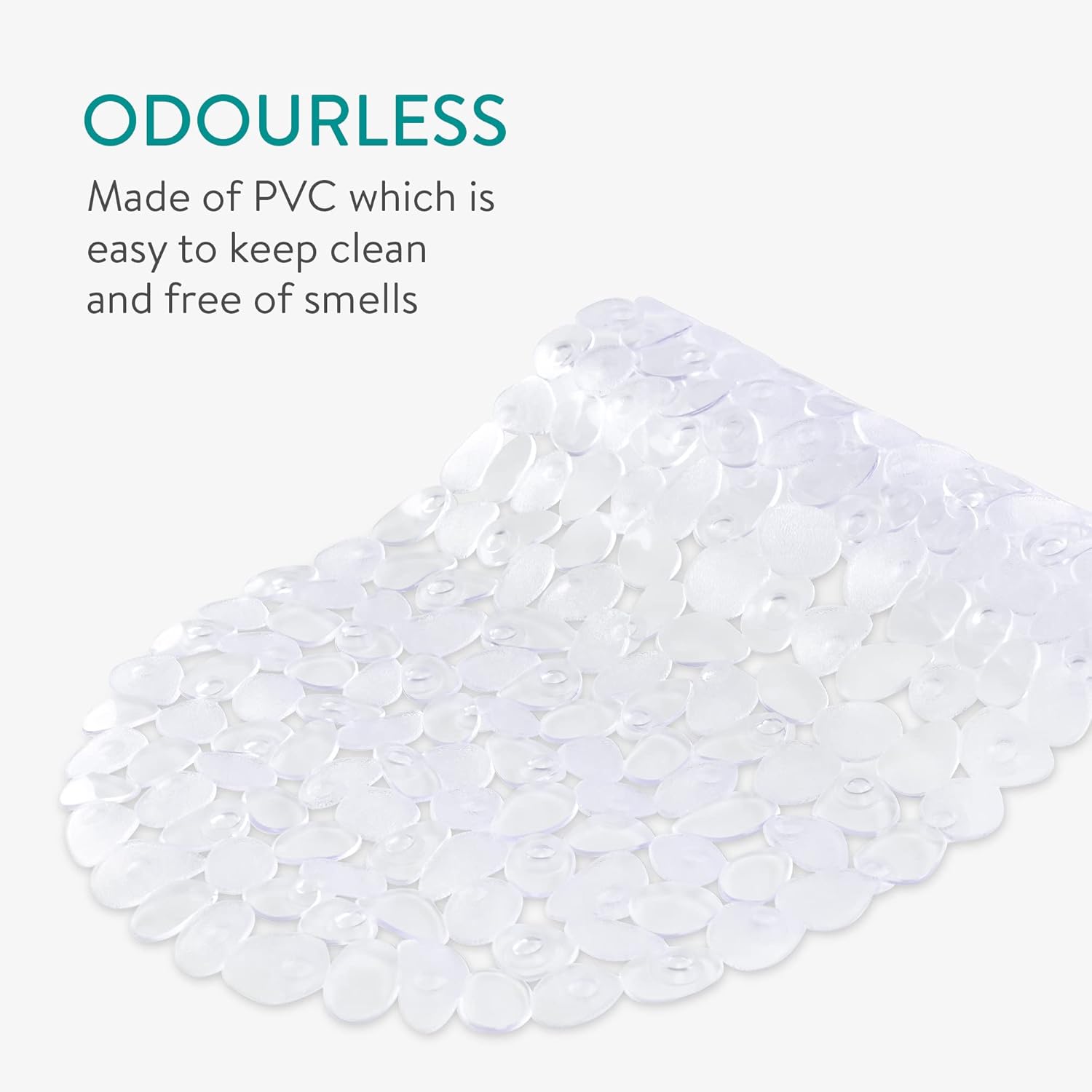 Navaris Pebble Bath Mat - Non Slip with Suction Cups