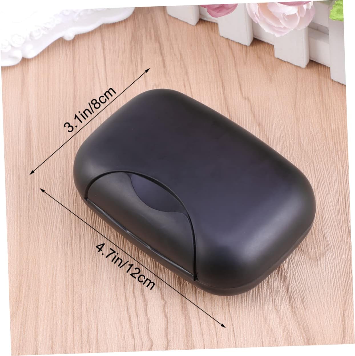 Ciieeo Portable Leakproof Soap Dish for Travel Hiking Black