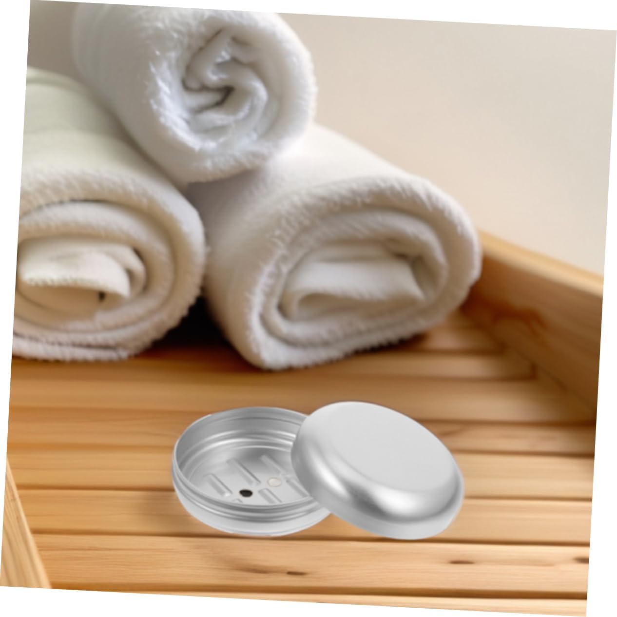 Portable Aluminum Soap Holder with Drainage