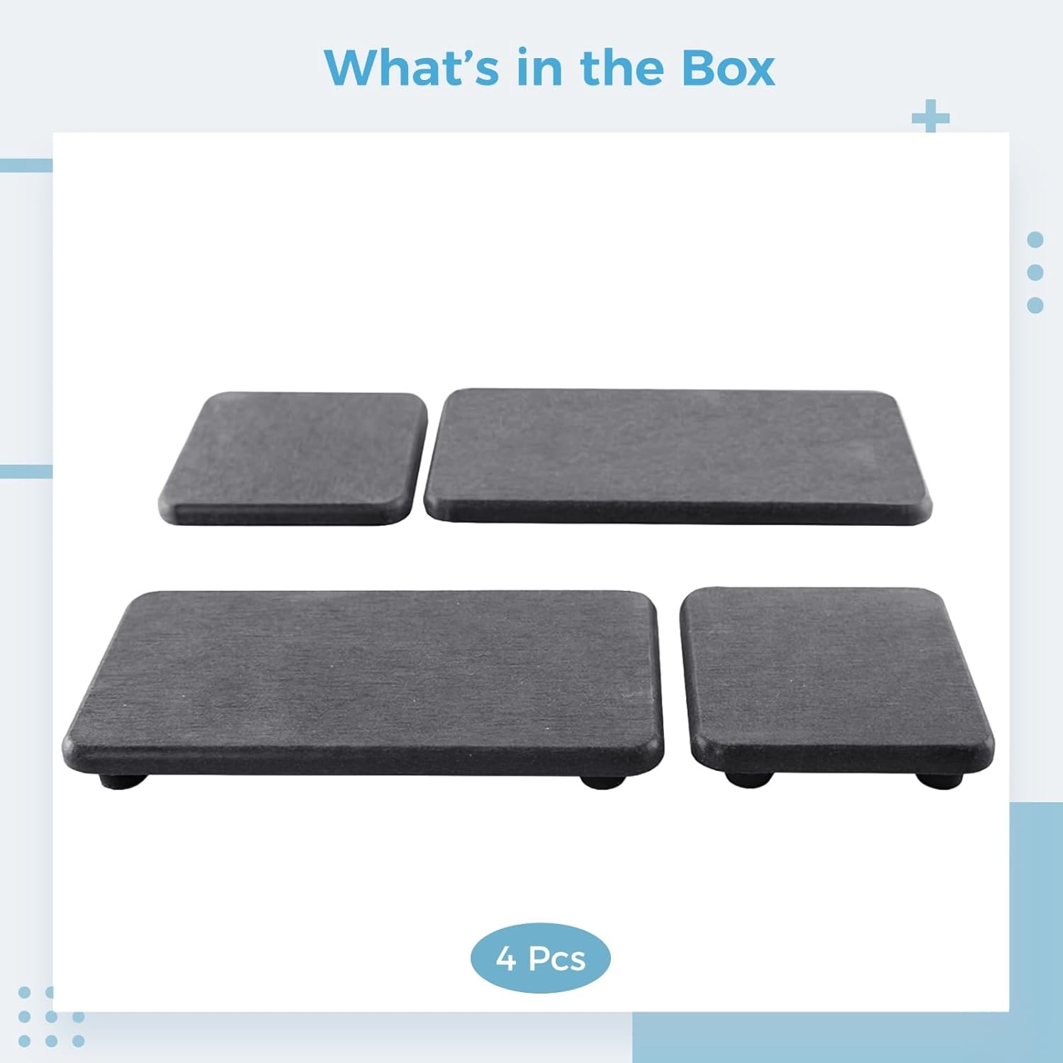 Epicover 4 Pcs Bathroom Sink Vanity Trays Set