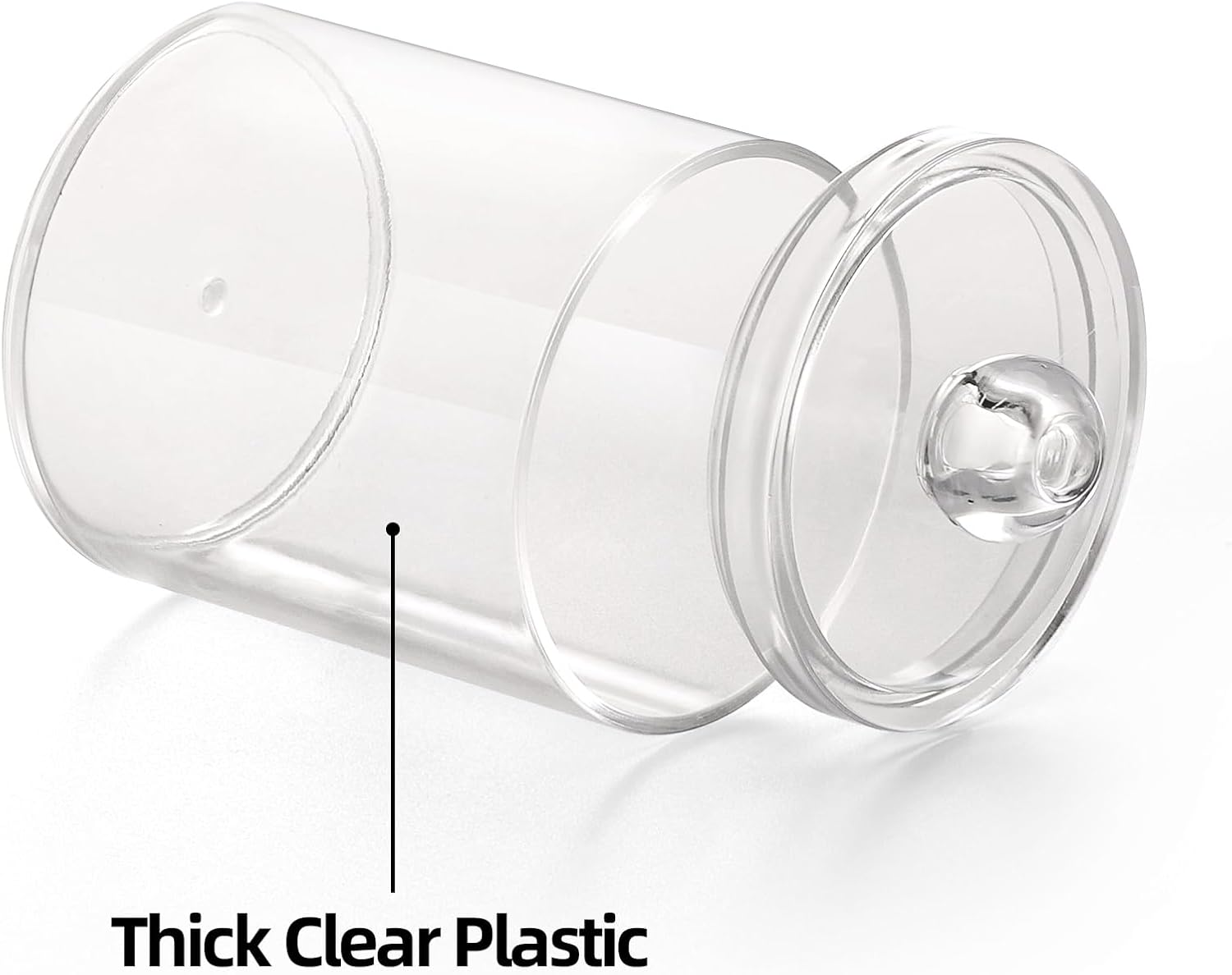 Tbestmax 4 Pack Q-tip Holder - Clear Plastic Bathroom Organizer