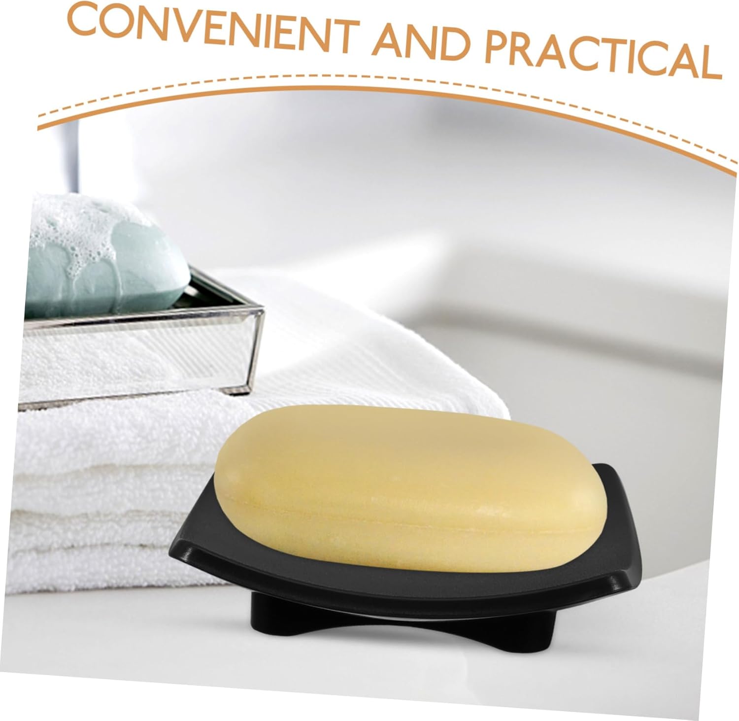 Cabilock Curved Soap Dish for Bathroom and Kitchen