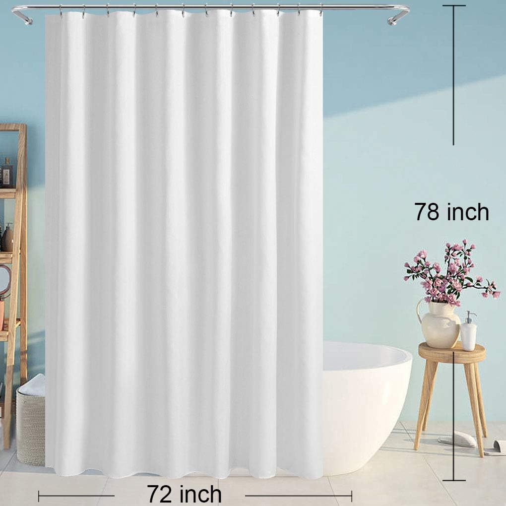 Eforcurtain Heavy Fabric Waterproof Shower Curtain Liner 72x78 Inch