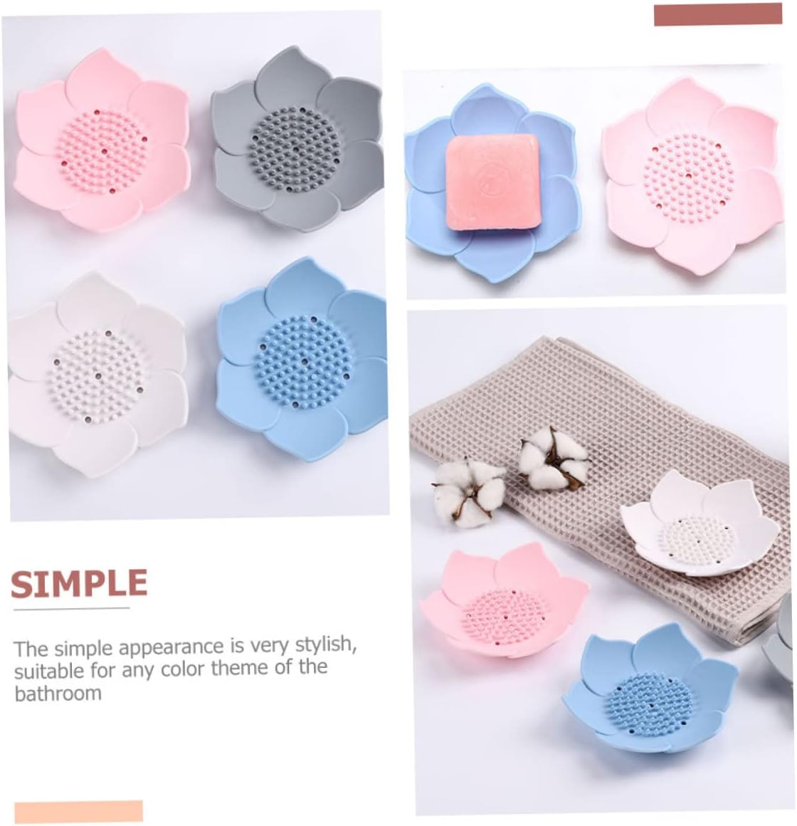 LIFKICH 2pcs Creative Soap Holders with Drainage Design