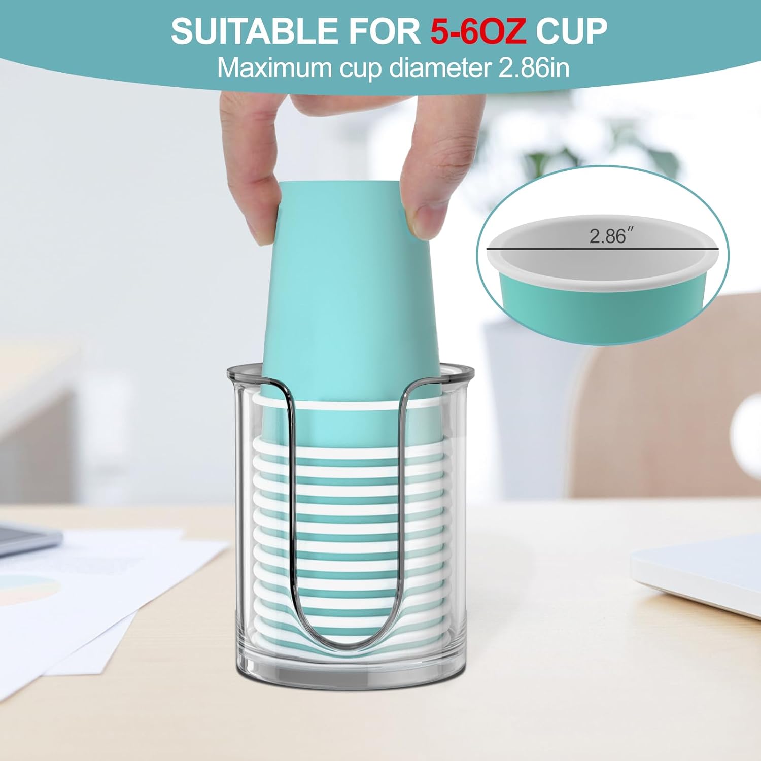 BYAWAY 2 Pack 5 oz Bathroom Cup Dispenser