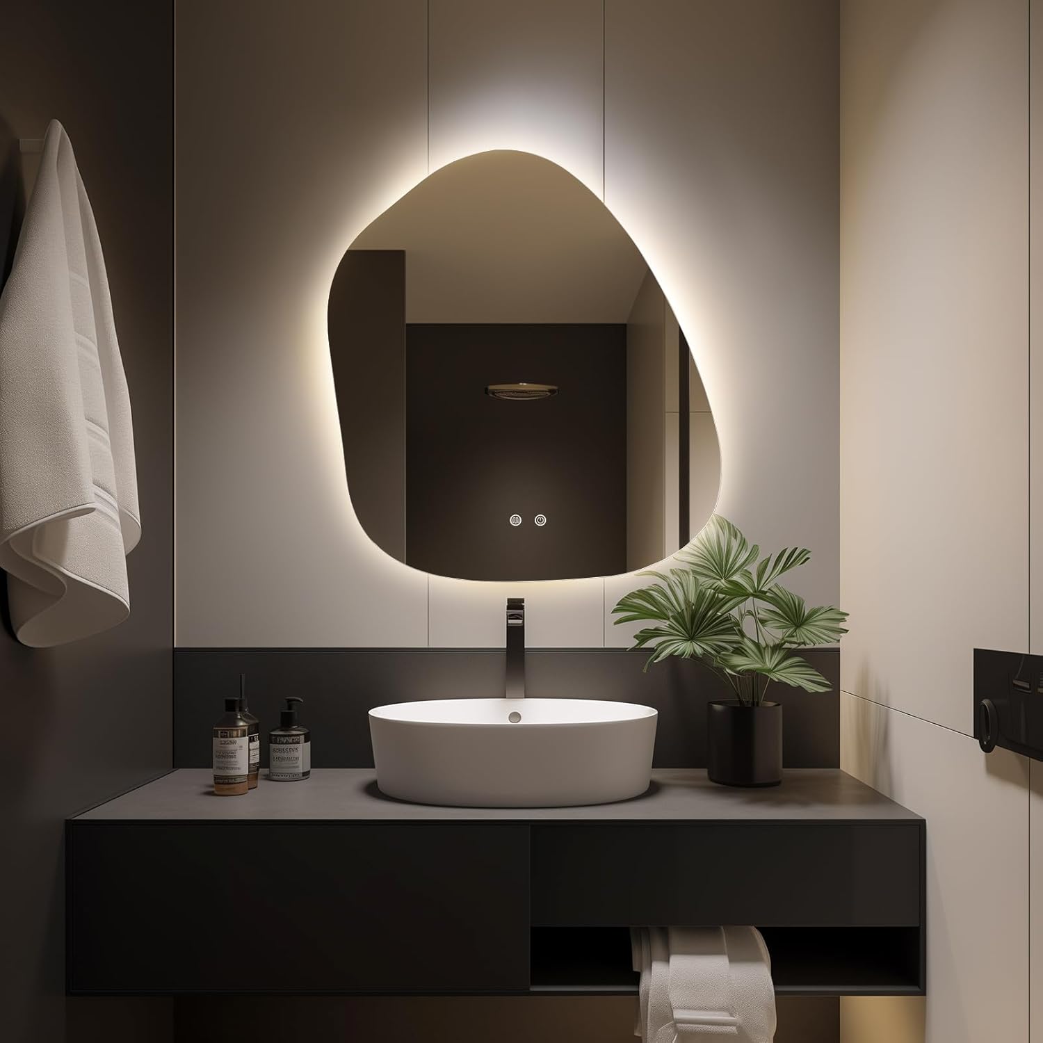 WallBeyond LED Bathroom Mirror with Dimmable Light and Anti-Fog Function