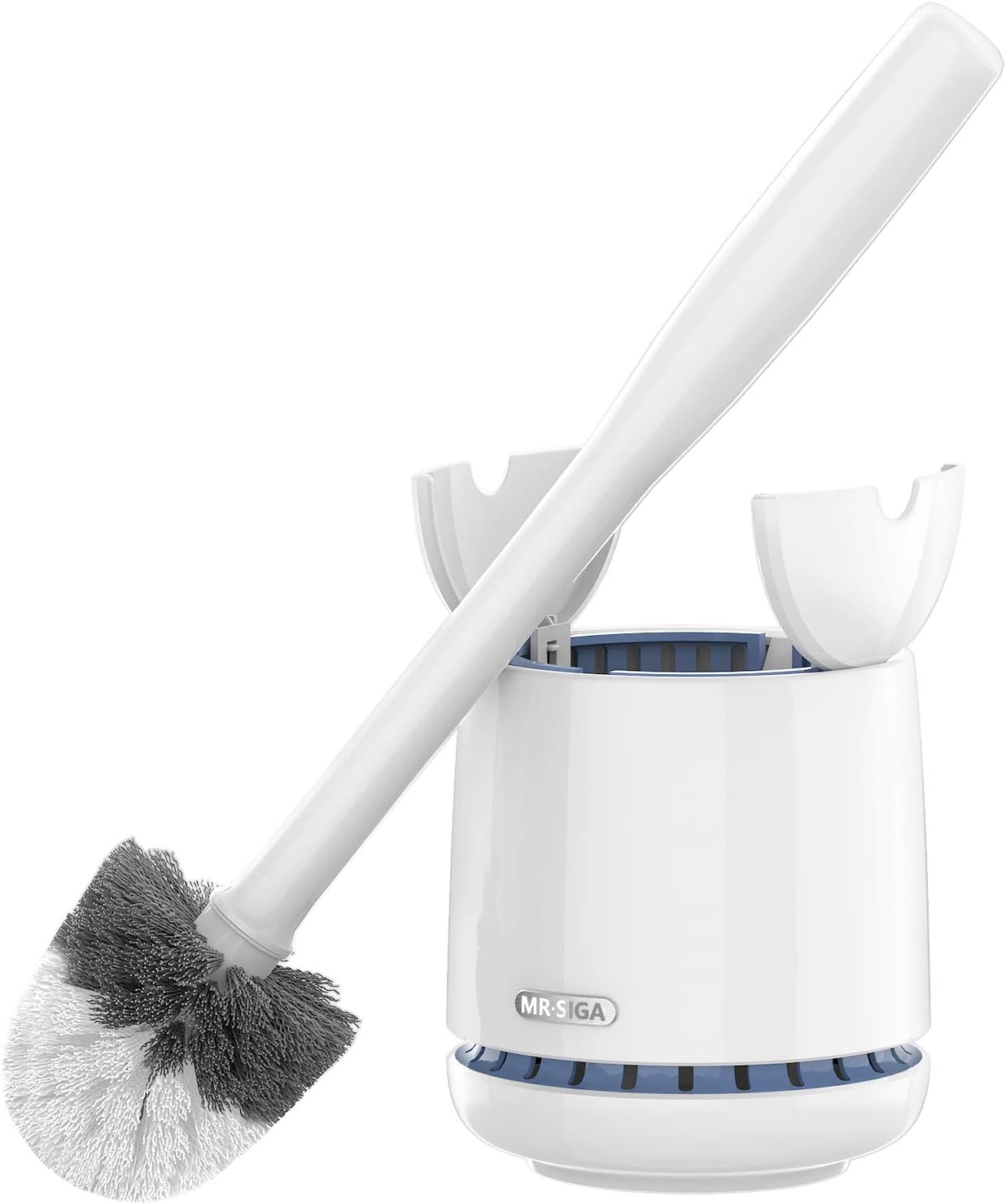 MRSIGA Toilet Bowl Brush and Holder White 1 Pack