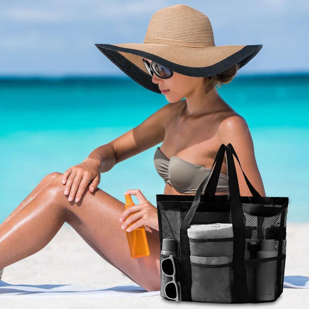 DONGKER Mesh Shower Caddy with Pockets and Handles