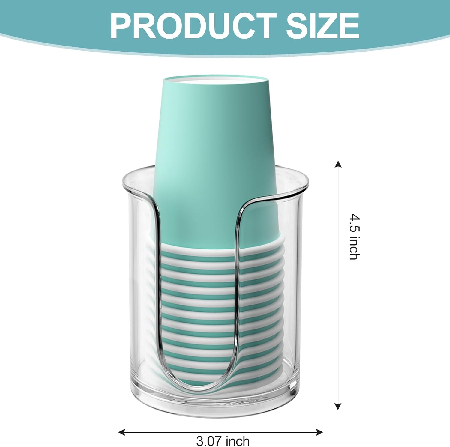 BYAWAY 2 Pack 5 oz Bathroom Cup Dispenser
