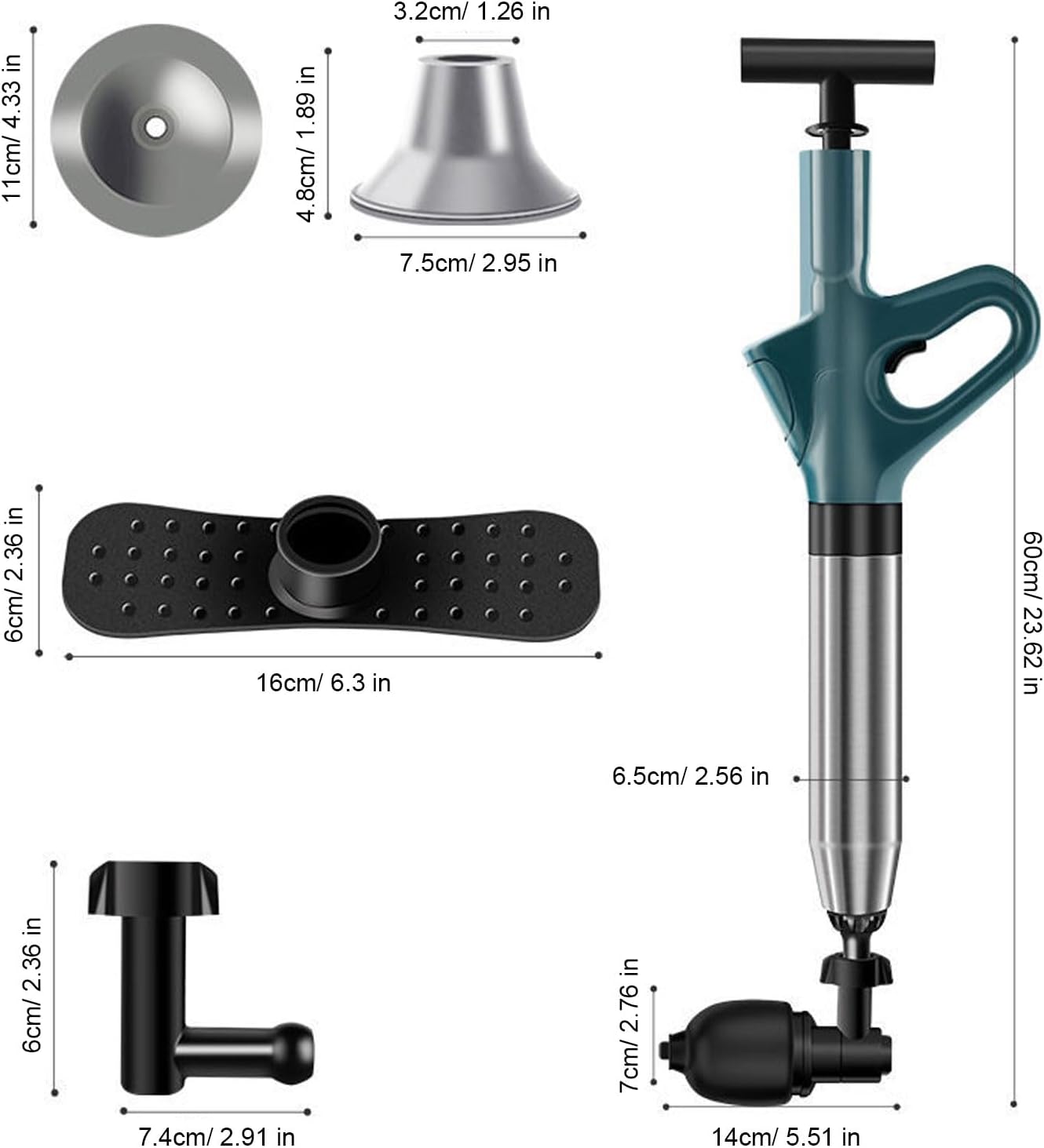 Dpofirs Toilet Plunger Kit Green