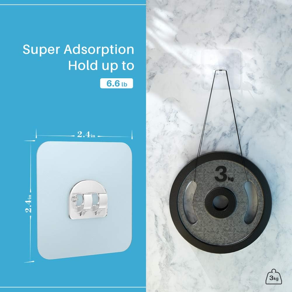 LUXEAR 6-Piece Reusable Adhesive Sticker for Bathroom and Kitchen