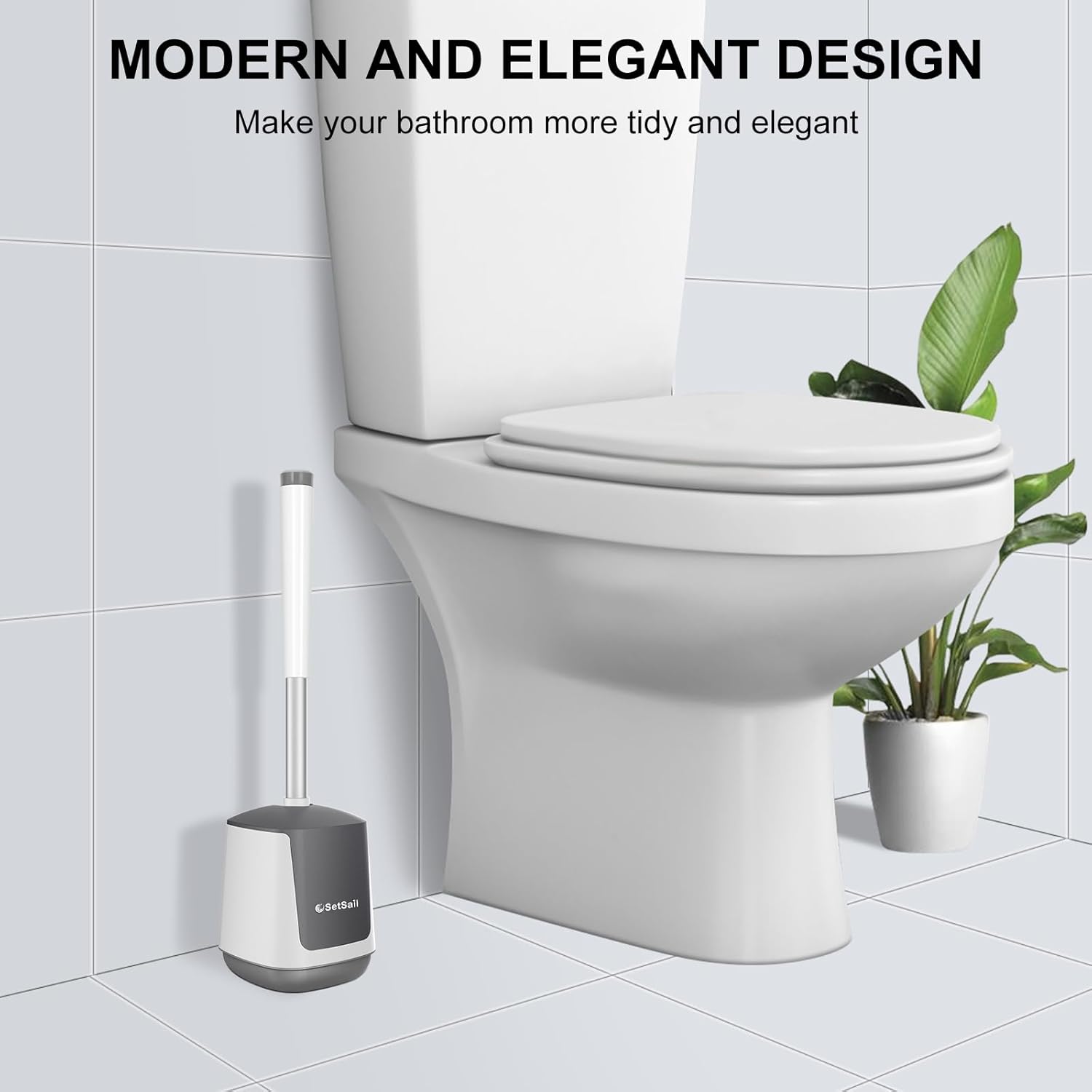 SetSail Automatic Toilet Brush with Holder