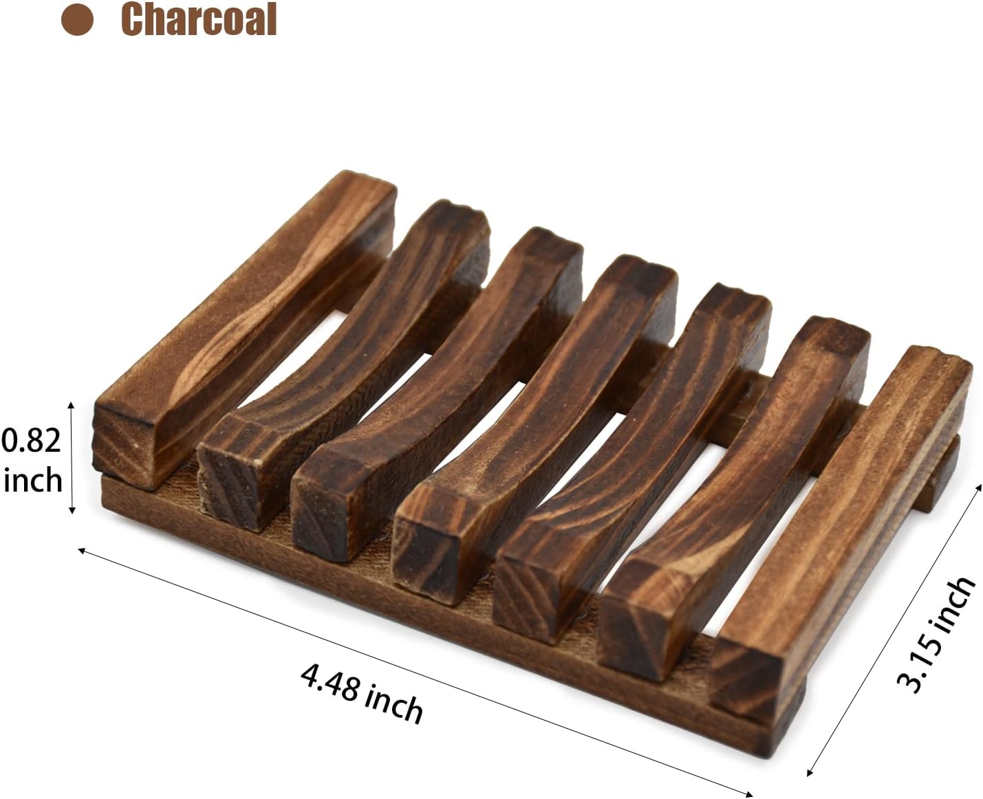 3 Pcs Natural Wooden Soap Holder for Shower and Bathroom