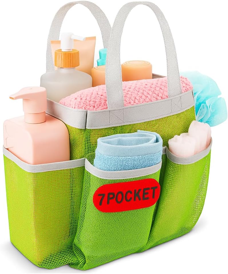 Handy Laundry Mesh Shower Caddy Bag - Green