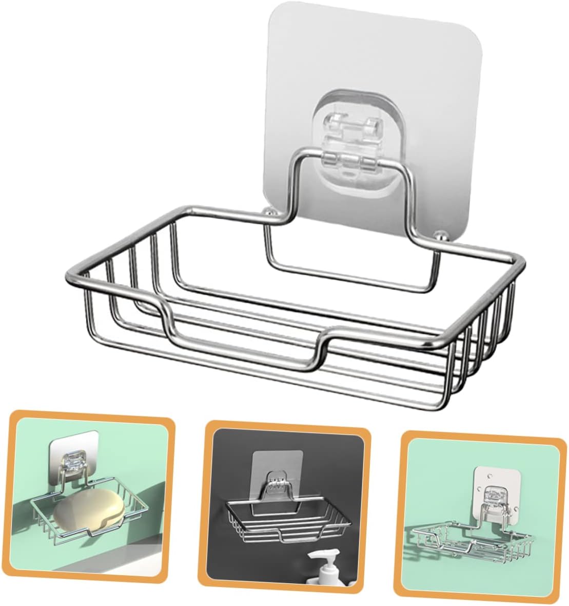 Stainless Steel Wall-Mount Soap Dish with Self Draining Design