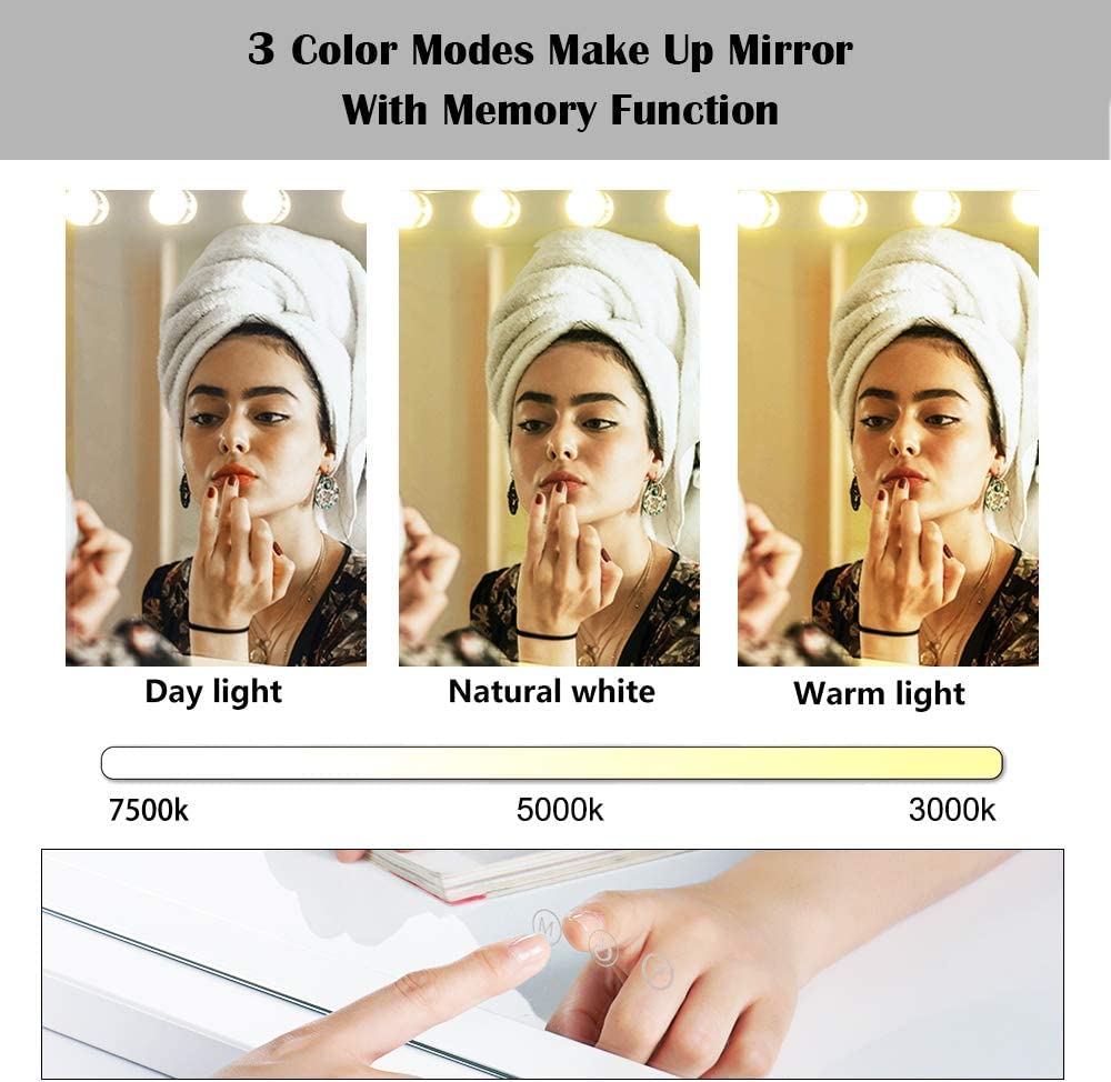 Zdorzi 228x181 Lighted Makeup Mirror with Touch Control