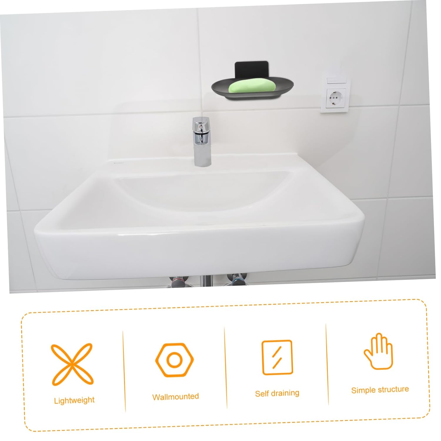 Healvian Aluminum Wall Mounted Soap Dish