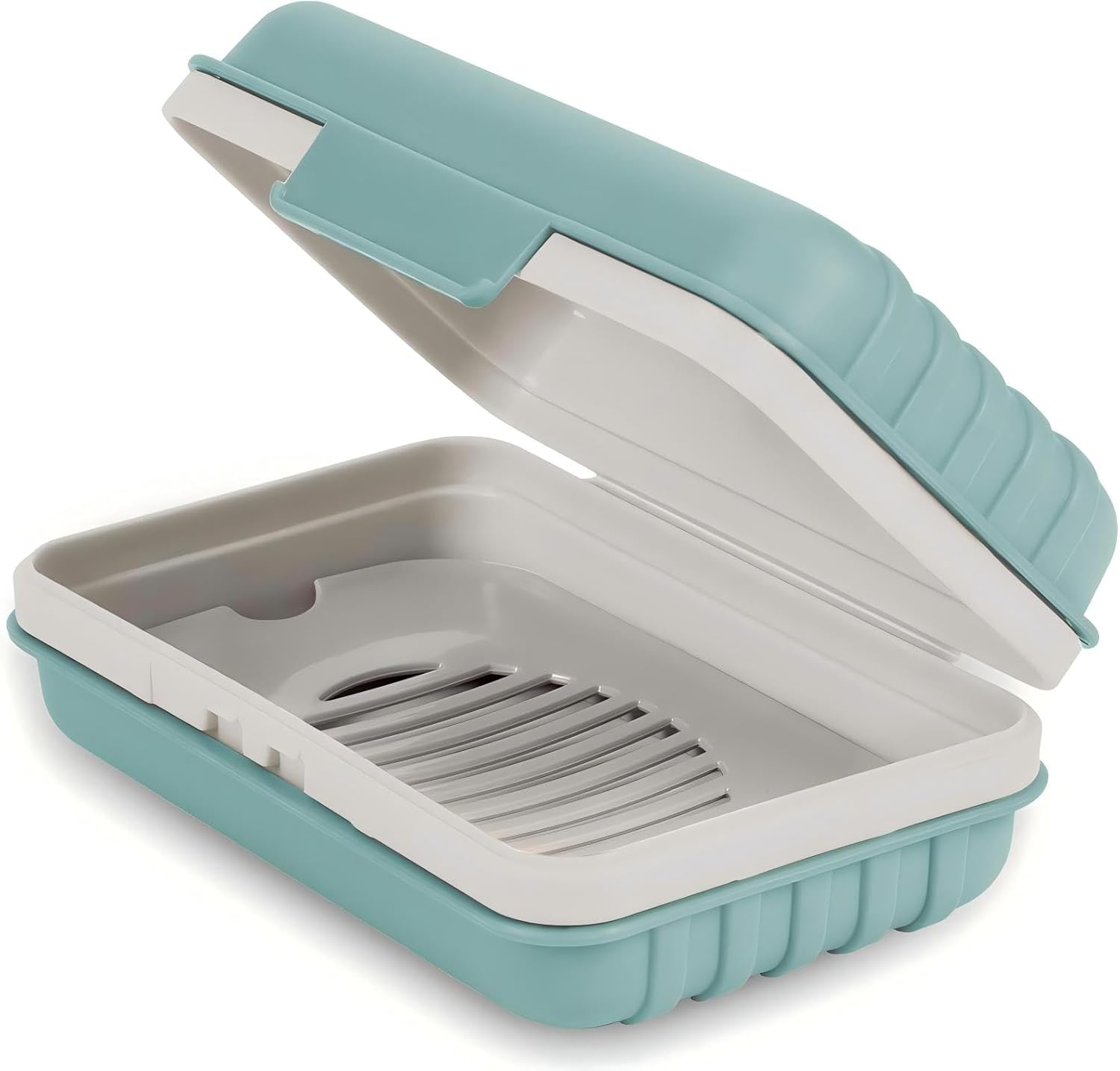 Quatish Bar Soap Holder Dish 1 Pack Blue