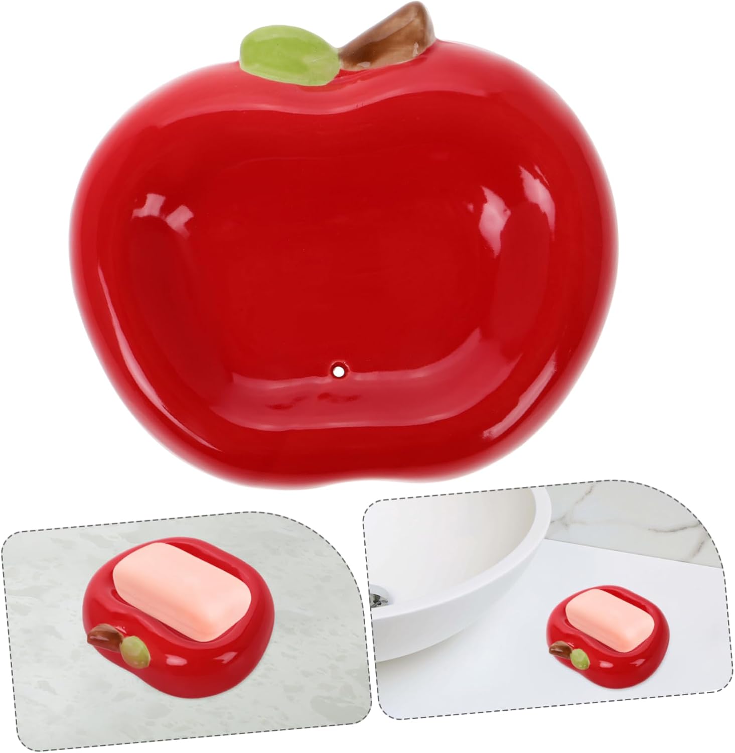 HOOTNEE Ceramic Soap Dish with Drainage 1
