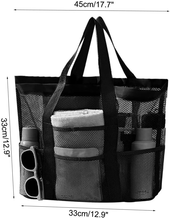 DONGKER Mesh Shower Caddy with Pockets and Handles