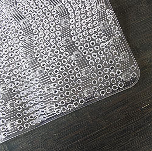 Dependable Industries Inc Velvet Grass Bath Mat 27 x 15 Clear