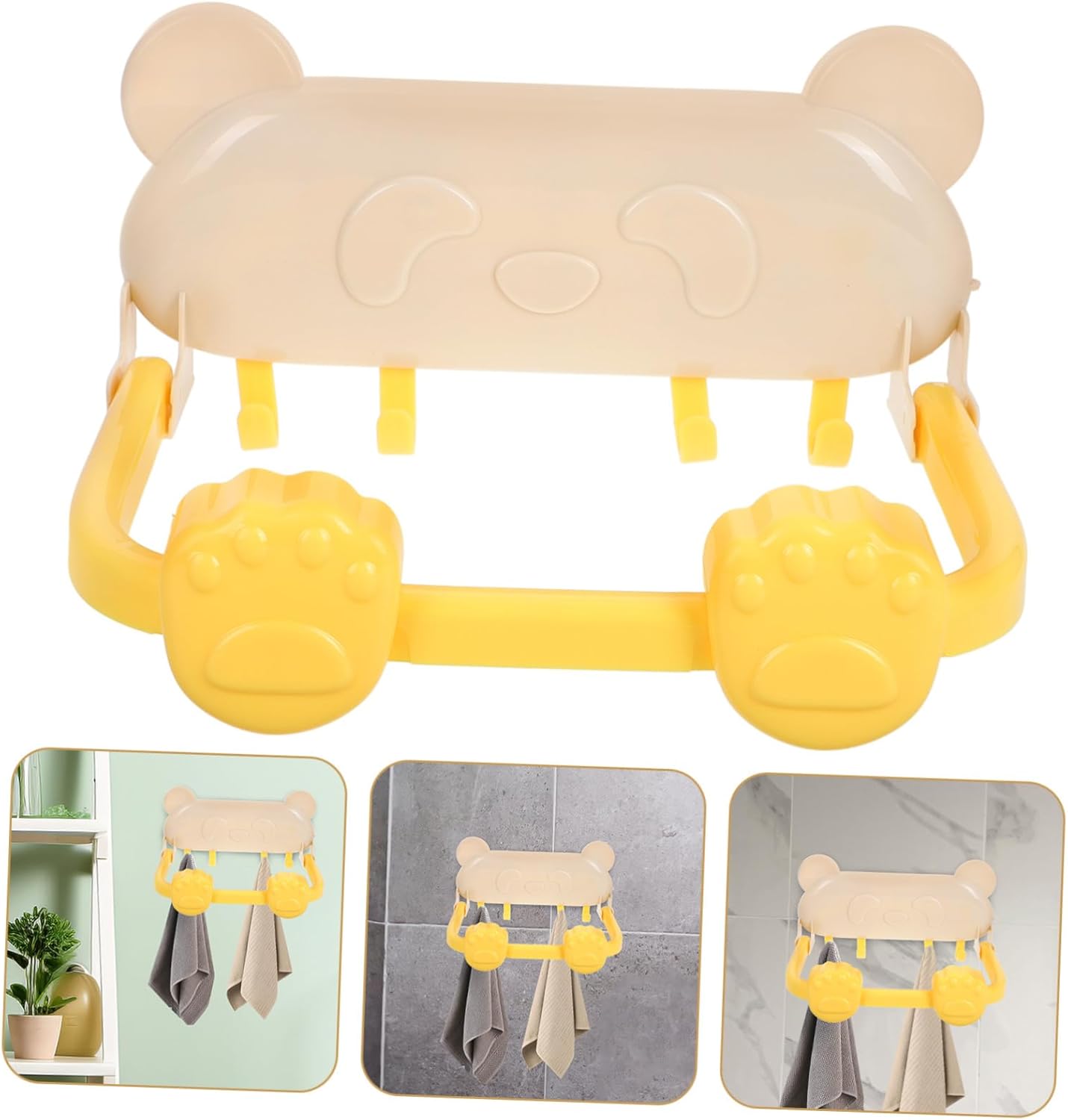 PHENOFICE Foldable Bathroom Organizer Wall Hook 1