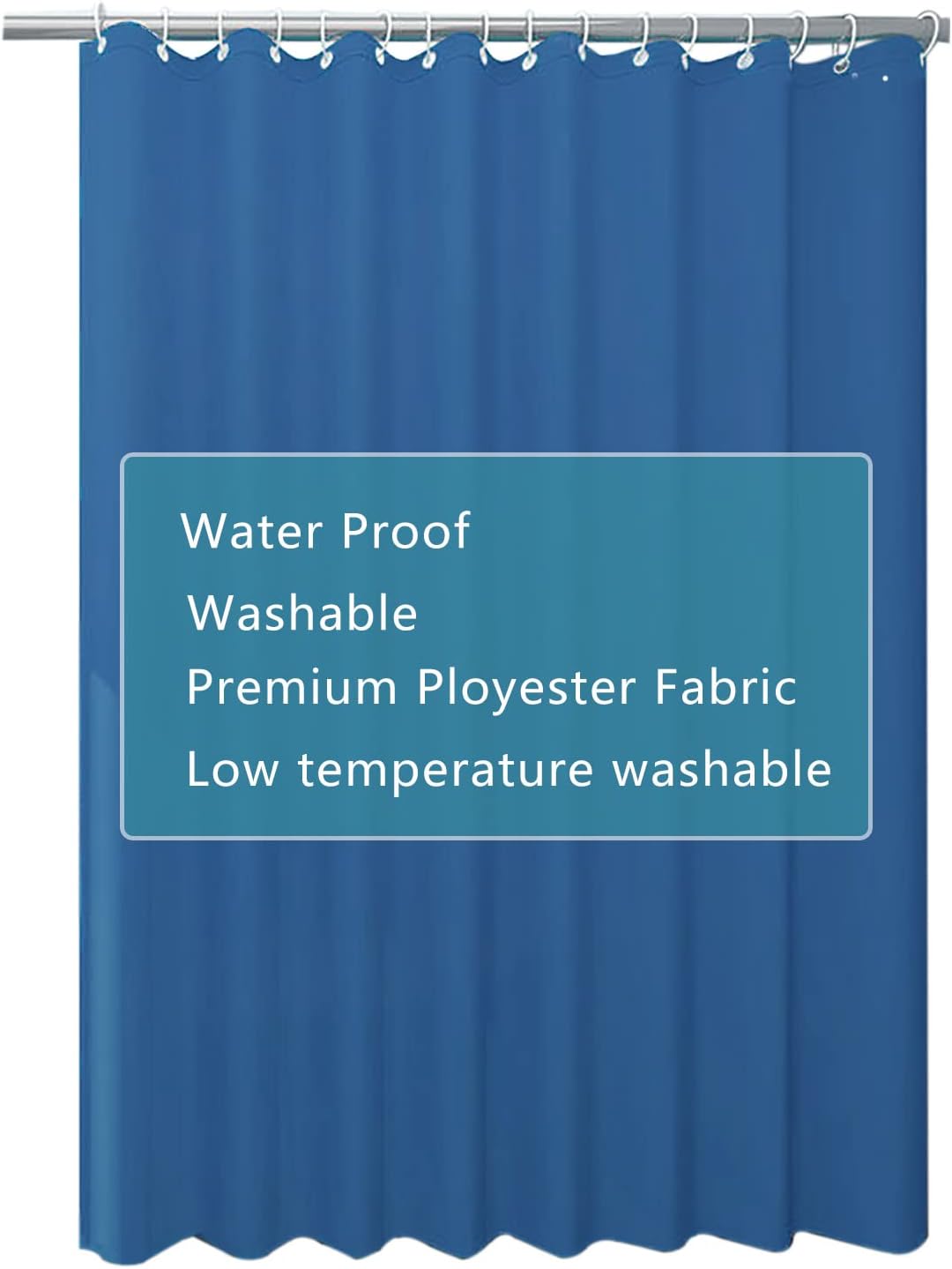BSLINER Fabric Shower Curtain Liner with Weighted Bottom