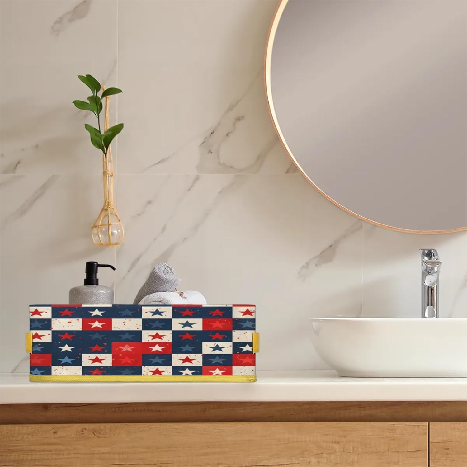4th of July Toilet Paper Basket with Handles