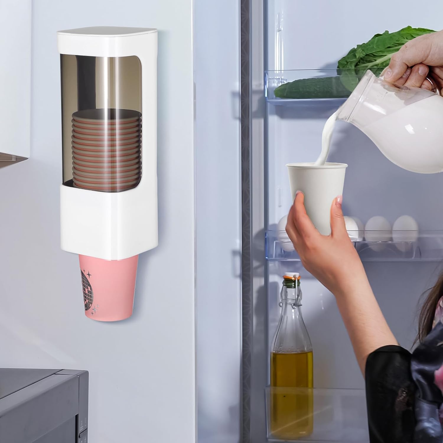 Molain Wall Mounted Cup Dispenser for 3oz-5oz Cups 1
