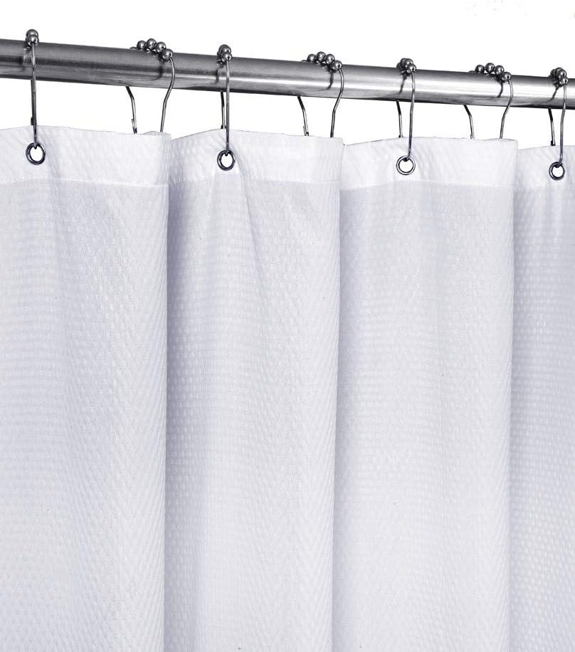 Home Queen Waffle Weave Shower Curtain Liner - White 72x72 Inches