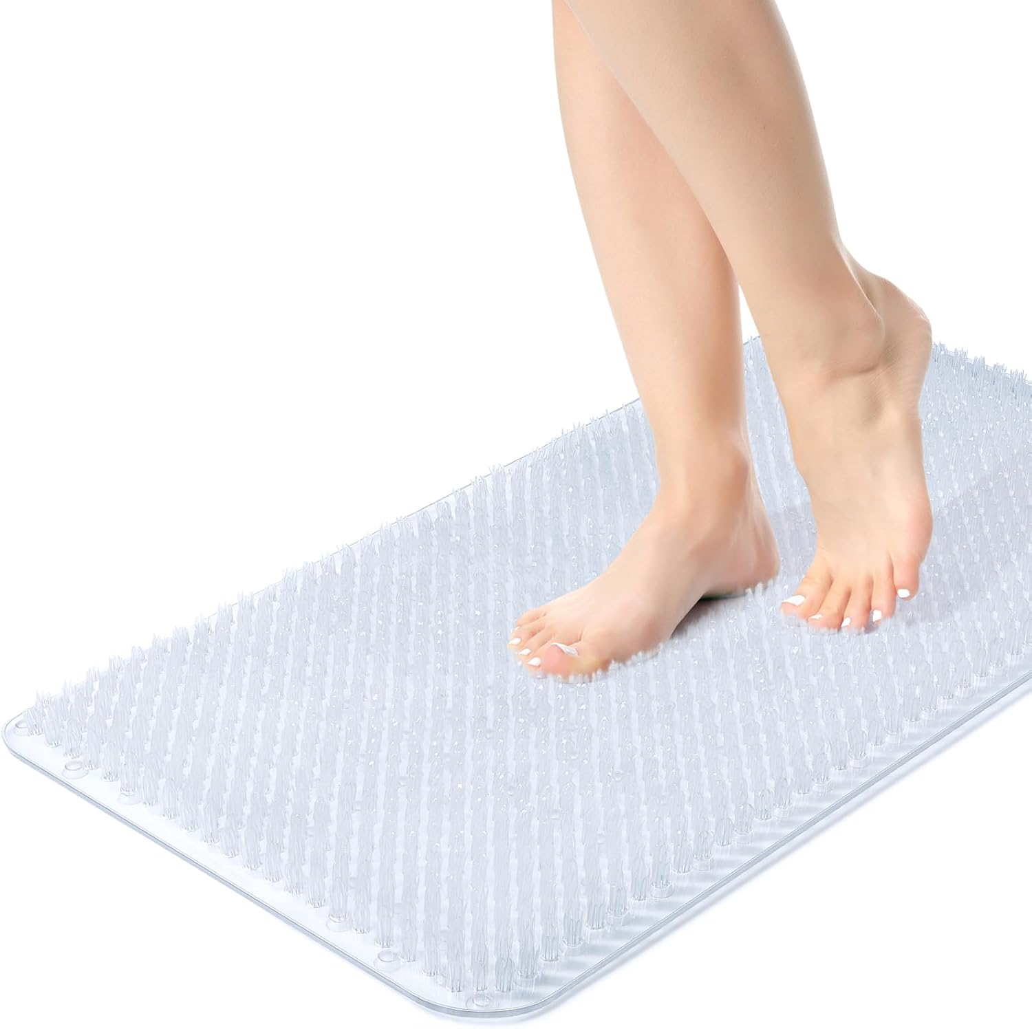 Yolife Shower Foot Scrubber Mat with Anti-Slip and Scrub Bristles