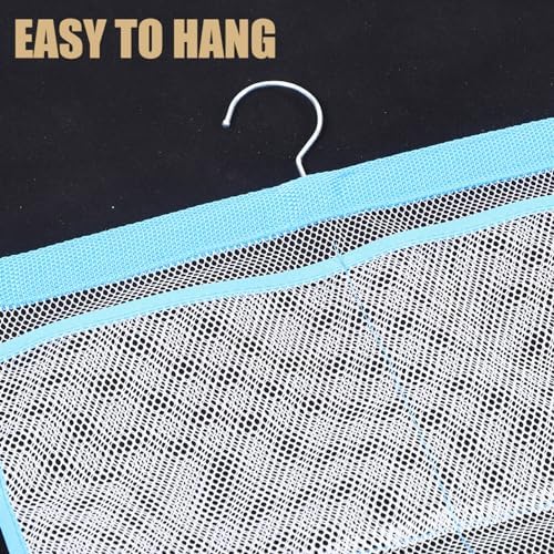 Abaodam Mesh Shower Organizer with 6 Pockets and Rotating Hook